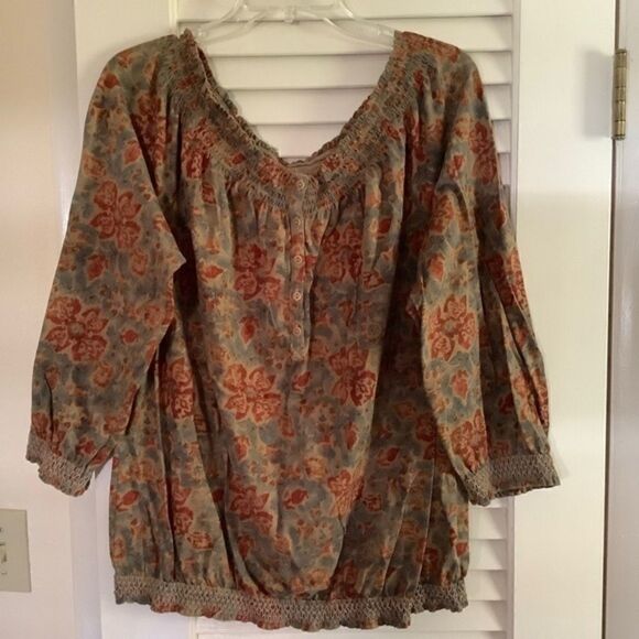 RALPH LAUREN JEANS CO. RALPH LAUREN DENIM 100% COTTON RUSTY BLUE TOP SIZE XL - Picture 10 of 10